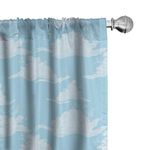 Ambesonne Blue Sky 2 Panel Curtain Set, Irregular Unreal Cloud Silhouettes Doodle Style Dreamy Pattern, Lightweight Window Treatment Living Room Bedroom Decor, 56" x 84", Seafoam Blue