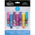 Disney Minnie Mouse 7 pcs Lip Gloss Set for Girls |Birthday Gifts for Ages 3 & Above by Townley Girl