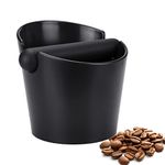 Coffee Knock Box, 4.8 Inch Espresso Knock Box Coffee Bin Coffee Machine Accessories Coffee Grounds Knock Box Shock-Absorbent Barista Knock Box with Removable Rubber Knock Bar, Barista Accessories