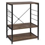 EUGAD Kitchen Shelf Microwave Holder Baker Shelf Stand Shelf Multifunctional Shelf Industrial Design MDF Metal 60x40x82cm, Vintage, 0012ZWJ