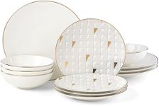 Lenox White Trianna 12 Piece Tableware Set, 8.3 kg