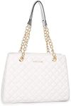 Montana West Tote Bag for Women Quilted Chain Handbags Shoulder Purse White Gift MWC-040BG