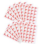 BESPORTBLE Decorative Stickers 12 Sheets Red Flag Map Stickers Classification Stickers Label Map Label Stickers Map Callout Marker Category Stickers for Inventory Organize File