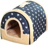 Deluxe Pet Dog House with Soft Igloo Design - Comfortable Cat & Puppy Cushioned Bed - Foldable, Machine Washable, & Durable with Chic Patterns