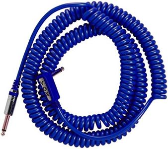 VOX VCC090 Blue Coiled 1/4" Cable with Mesh Bag, 29.5'