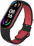 Th-some Bracelet for Xiaomi Mi Band 7, Adjustable Sports Replacement Strap for Xiaomi Mi Band 6/Xiaomi Mi Band 5 Smartwatch, Silicone Sport Watch Strap Compatible with Xiaomi Mi Band 7/6/5