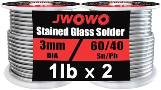 JWOWO 60/40 Solder for Stained Glass, 1/8"(3mm) Dia, 2 lb Spool