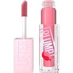 Maybelline New York, Lifter Plump Lip Gloss, Lasting Plump, Heated Formula with Hyaluronic Acid and Chilli Pepper, XL Wand, Vegan Formula, Shade: 001 Blush Blaze