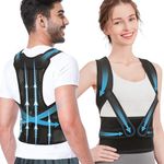 Fit Geno Upgraded Full Back Brace Posture Corrector for Men and Women: Breathable Adjustable for Upper and Lower Back Pain Relief- Scoliosis Hunchback Thoracic Spine Corrections and Back Support