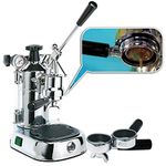 La Pavoni Professional Espresso Machine PLQ, Special Package with Two Spout Portafilter and Bottomless Portafilter