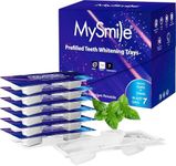 MySmile 7 Treatments Prefilled Teeth Whitening Trays Kit with12% Hydrogen Peroxide Teeth whitening Gel for Sensitive Teeth, Fast-Result Vegan Teeth Whitener Tooth Stain Remover, Mint Flavor