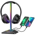 New bee RGB Headphone Stand with 1 