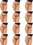 Sexy Basics Womens Buttery Soft String Bikini Briefs -Pack of 12