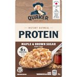 Quaker High Protein Maple & Brown Sugar Instant Oatmeal Cereal, 6 Packets, 228 g