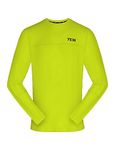 TCA Boys' Element Long Sleeve, Lightweight, Breathable Running Boys Football Top - Boys Football kit, Kids Football kit - Lime Punch, 12-14 Years