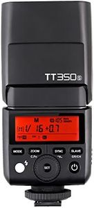 Godox TT350S 2.4G TTL Speedlite Flash for Sony Mirrorless Cameras - GN36 HSS(Max.1/8000s) 0.1-2.2s Recycle Time 210 Full Power Flashes 22 Steps of Power Output(1/1-1/128) 24-105mm Auto/Manual Zoomin