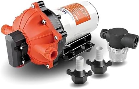 SEAFLO 55-Series Diaphragm Pump - 12V DC, 5.5 GPM, 60 PSI with Heavy Duty Pressure Switch | Self-Priming, Quiet Operation, 4-Year Warranty | Ideal for RV, Marine, and Off-Grid Water System