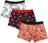 Naruto Anime Cartoon Mens 3-Pack Boxer Briefs Set-M Black