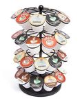 Nifty K Cup Holder – Compatible with K-Cups, KD Coffee Pod Carousel | K Cup Holders, Spins 360-Degrees, Lazy Susan Platform, Modern Black Design | 40 Pod Storage