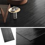 Livelynine Vinyl Flooring Tiles Wood Effect Black 90x15CM Self Adhesive Floor Planks Black Peel and Stick Floor Tiles Bathroom Black Waterpoof Kitchen Floor Tiles Self Adhesive Lino Flooring, 18 Pack