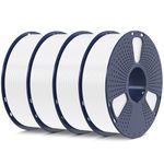 SUNLU 4kg PLA 3D Printer Filament Bundle, Neatly Wound PLA Filament 1.75mm ±0.02mm, Individually Vacuum Packed, 4kg in Total, 1kg per Spool, 4 Pack, 4000g PLA, White 4-Pack