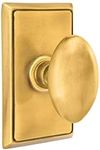 Emtek Privacy Set, Rectangular Rosette, Egg Knob (French Antique)