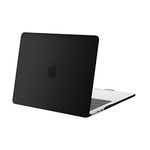 MOSISO Compatible with MacBook Air 13 inch Case 2024 2023 2022 Release M3 A3113 M2 A2681 with Touch ID, Protective Plastic Hard Shell Cover Compatible with MacBook Air 13.6 inch Case, Black