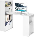 Tangkula White Computer Desk with B