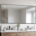 DESBING Black Bathroom Mirror for W