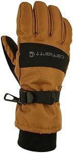 Carhartt Men's WP Waterproof Insulated Glove, Brown/Black, Large