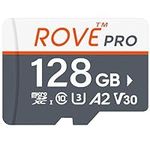 Rove PRO Micro SD Card microSDXC 128GB Memory Card with Full-Size SD Adapter 100MB/s Read Speed, C10, U3, V30, 4K, A2 for Dash Cam, Android Smart Phones, Tablets, Games