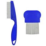 2 pcs Flea Comb for Dog Cat Flea Lice Tear Stain Remover Pet Combs Fine Tooth Grooming Removal Tool Long Time Using