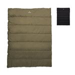 TETON Sports Evergreen Queen Size Sleeping Bag- Double Sleeping Bag – A Warm Bag The Whole Family can Enjoy – Great Sleeping Bag for Camping, Hunting and Base Camp., Mammoth, Olive/Stone