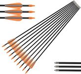 Archery Practice Fiberglass Arrows 30 Inch Target Shooting Safetyglass Recurve Bows Suitable for Youth Children Woman Beginner 12PCS