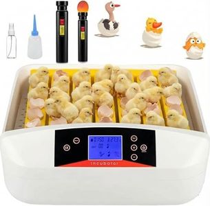 Egg Incubator with Auto Turner & Humidity Control – High Hatch Rate Poultry Hatcher for Chicken Duck Quail, 360° View & Stable Temp System, Ideal for Farm & Home Breeding (55 Egg)