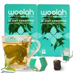 Woolah Rare Assam Green Tea With Mint, Organic Bagless Tea Dip (2 Packs = 30 Dips /60 Cups) 100% Plastic Free, Anti-Oxidants Supports Weight Management, Skin And Heart Health, Loose leaves, 160 Gram