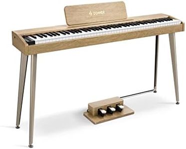 Donner DDP-60 88 Key Digital Piano for Beginner, Electric Keyboard with Velocity-Sensitive Keys, 128 Voices, 83 Rhythms, 8 Reverb Effects, 5 Strength Curves, Auto Chord