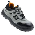 Allen Cooper 1156 Men's Safety Shoe, Size-10 UK, Grey (1 Pair Free Socks)