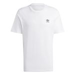 adidas Originals Mens Trefoil Essentials TEE Shirt, White/Black, Small US