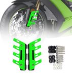 OBEROI'S TRADERS Bike ABS Shocker Protectors | Fork Cover Protector | Front Fender Slider Crash Guard Universal for All Bikes (Green)