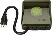 Woods 50012WD Outdoor 24-Hour Heavy Duty Mechanical Plug-In Timer, 2 Grounded Outlets