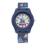 Zoop Silicone Analog White Dial Unisex-Child Watch-26019Pp01