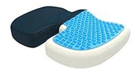 bonmedico Orthopedic seat cushion with gel-layer, memory foam cushion for coccyx pain relief, pressure relief e.g. bedsores. Use for car seat, office chair or wheelchair, Standard