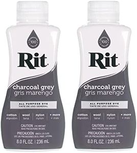 Rit Dye Multi-Purpose Liquid 8 OZ. | Great for Clothing, Accessories, Décor, and Much More | 2-Pack, Chacoal Gray