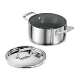 Tramontina Fusao Healthy Triply Ceramic 20cm / 3.1L Casserole EX+ with SS 304 Lid | Stock Pot | Biryani Pot | Induction Friendly | Stay Cool Handle I 10 Year Warranty