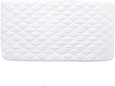 Quilted Crib Mattress Cover (38 x 89 CM) Waterproof Mattress Protector Fitted Sheets Design, Ultra Soft, White