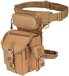 Drop Leg Pouch Outdoor Metal Hunt Detection Multi-Function Bag, Portable Treasure Holder Waist Bag (Khaki)