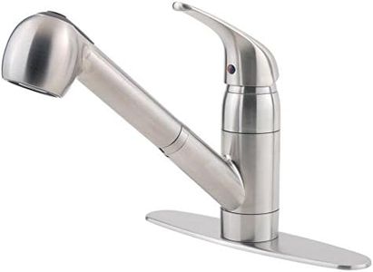 Pfister G13310SS Pfirst Series 1-Handle Pull-Out Kitchen Faucet in Stainless Steel, Water-Efficient Model