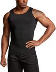 Tesla TM-MUN04-BLK_Large Men's Sleeveless Muscle Tank Top Cool Dry Compression Baselayer MUN04