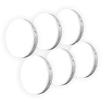 Homelist Motion Sensor Lights Indoor, 6Packs Under Cabinet Lighting Wireless Rechargeable, 12LED Battery Operated Closet Lights, Magnetic Puck Night Lights for Kitchen Stair Wall, Warm/White